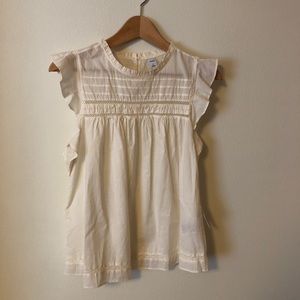 Cotton Sleeveless Ruffle Top